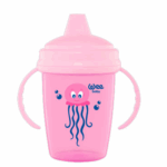 كوب حلمة بلاستك وردي