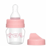 رضاعة زجاج مع رأس كوب 30 مل وردي