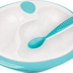 طبق طعام بخاصية الماء الساخن مع ملعقة