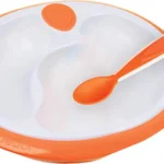 طبق طعام بخاصية الماء الساخن مع ملعقة